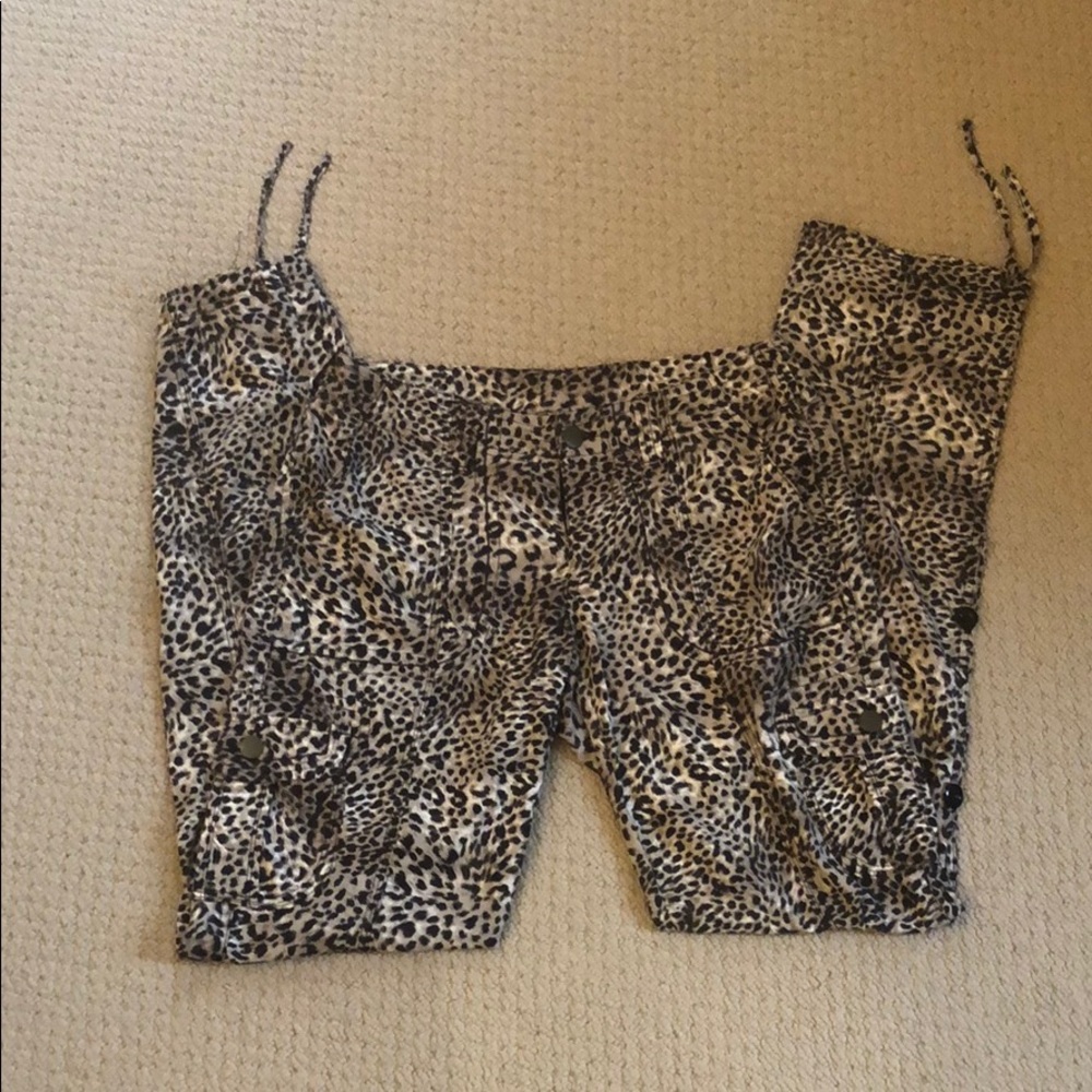 Boston Proper Leopard Cargo Pants